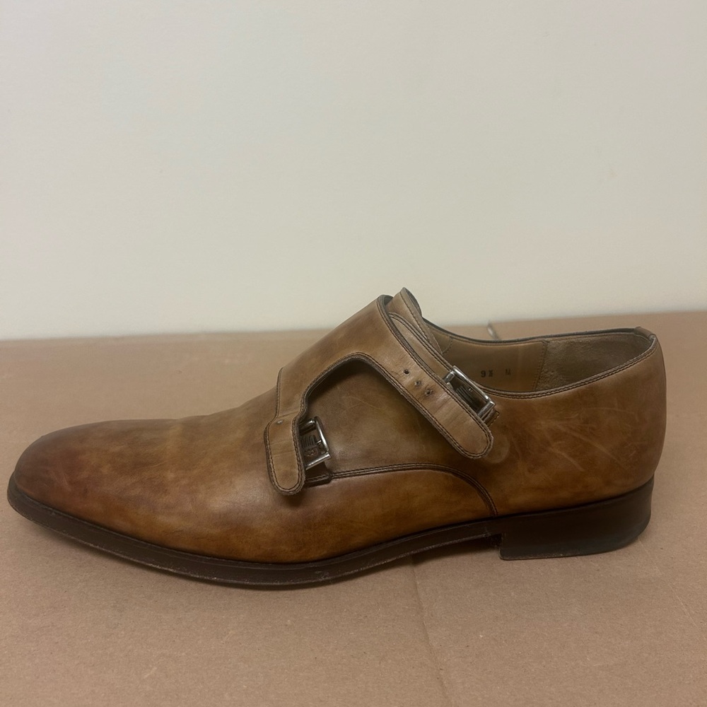 Magnanni Burnished Brown leather Double Monk strap - Picture 4 of 6